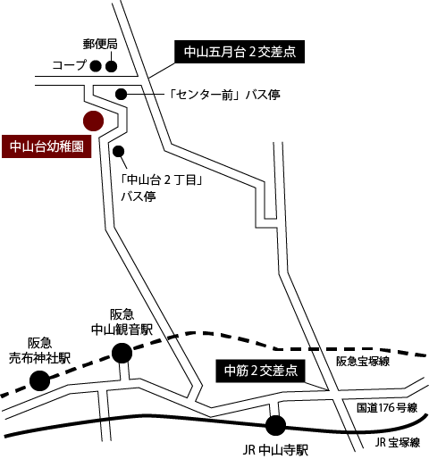 中山台幼稚園の地図